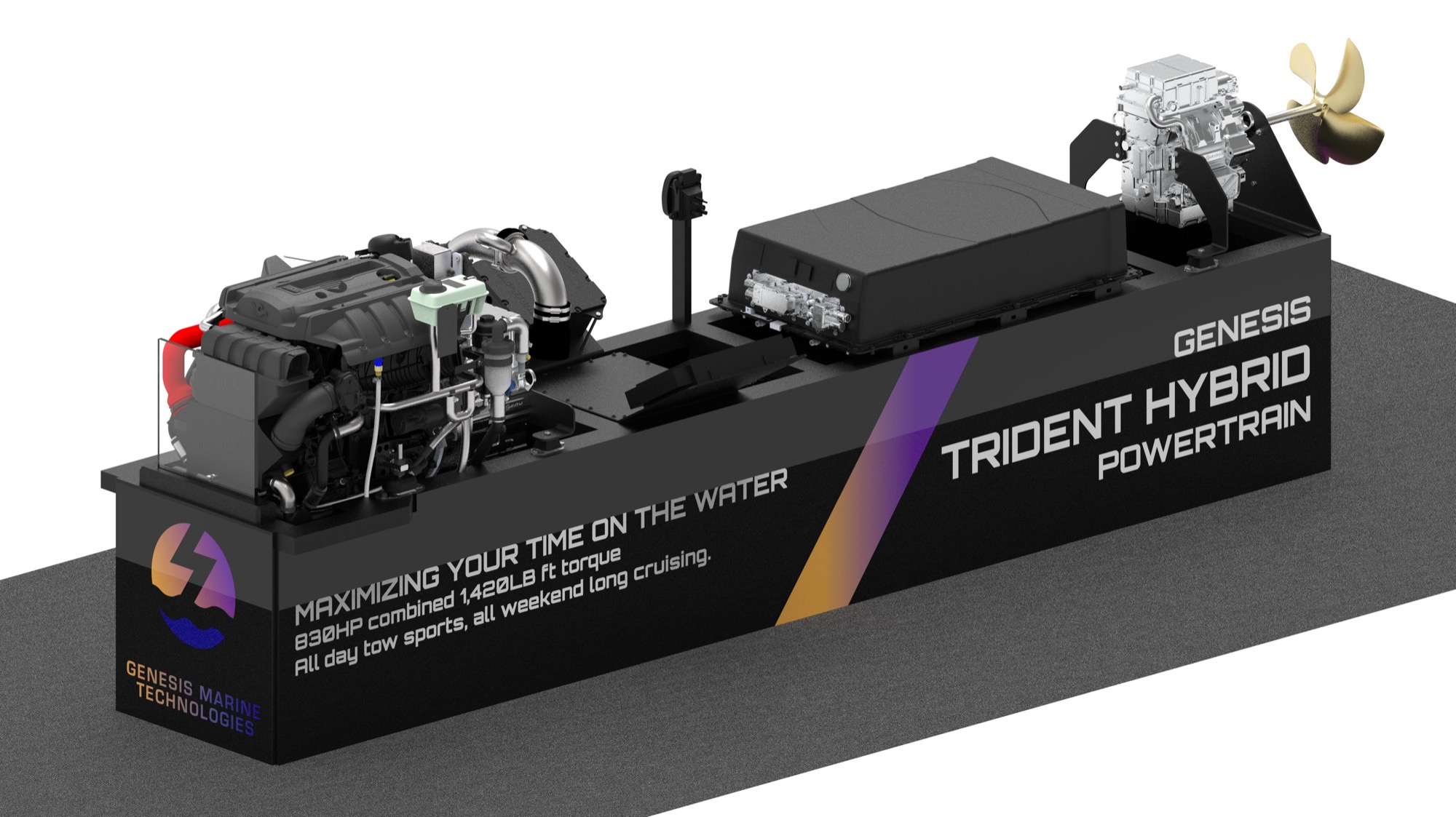 Trident Hybrid Powertrain assembly